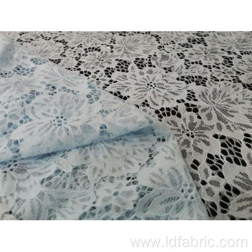 100% Nylon Flower Pattern Lace Fabric